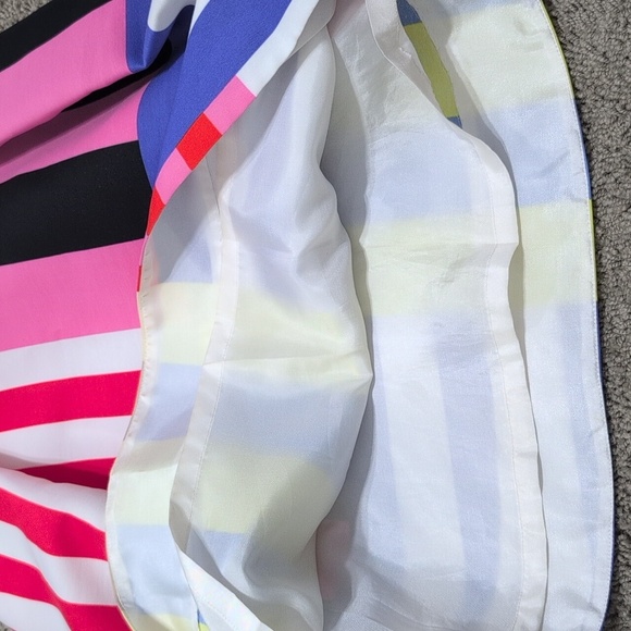 Kate Spade Go Fly a Kite Multi Stripe Fit And Flare Dress Size 0 Blue Yellow - Picture 15 of 16